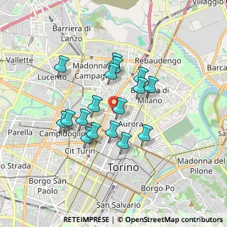 Mappa Strada del Fortino, 10152 Torino TO, Italia (1.44529)