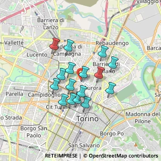 Mappa Strada del Fortino, 10152 Torino TO, Italia (1.36938)