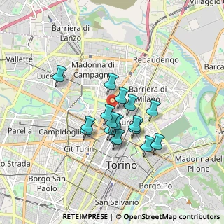 Mappa Strada del Fortino, 10152 Torino TO, Italia (1.29235)