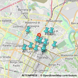 Mappa Strada del Fortino, 10152 Torino TO, Italia (1.38846)