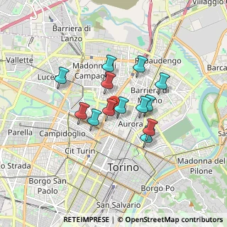 Mappa Strada del Fortino, 10152 Torino TO, Italia (1.28692)
