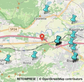 Mappa Strada Comunale di Rivoli, 10098 Rivoli TO, Italia (2.41875)