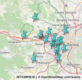 Mappa A32, 10098 Rivoli TO, Italia (6.36625)