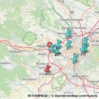 Mappa Via Chieri, 10098 Bruere TO, Italia (7.02182)