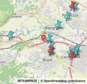Mappa Via Fratelli Bellettati, 10098 Rivoli TO, Italia (2.42357)