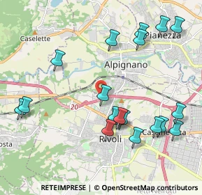 Mappa Via Fratelli Bellettati, 10098 Rivoli TO, Italia (2.28368)