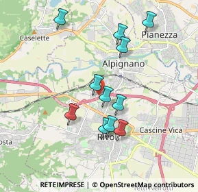 Mappa Via Fratelli Bellettati, 10098 Rivoli TO, Italia (1.69273)