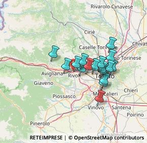 Mappa Via Fratelli Bellettati, 10098 Rivoli TO, Italia (10.40294)