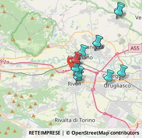 Mappa Via Fratelli Bellettati, 10098 Rivoli TO, Italia (3.37)