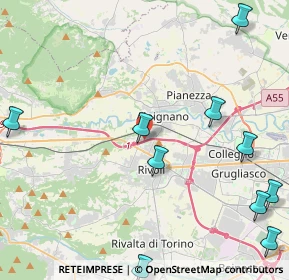 Mappa Via Fratelli Bellettati, 10098 Rivoli TO, Italia (7.41222)