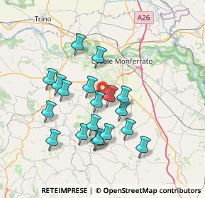 Mappa Località Cascina Montalbano, 15030 Rosignano Monferrato AL, Italia (6.57316)