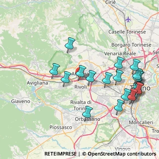 Mappa Tangenziale Nord di Torino Tang.le, 10091 Alpignano TO, Italia (9.152)