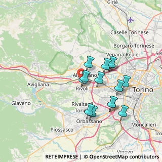 Mappa Tangenziale Nord di Torino Tang.le, 10091 Alpignano TO, Italia (6.46786)