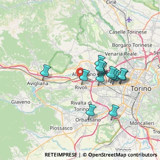 Mappa Tangenziale Nord di Torino Tang.le, 10098 Rivoli TO, Italia (6.21786)