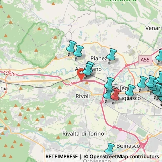 Mappa Tangenziale Nord di Torino Tang.le, 10091 Alpignano TO, Italia (5.7755)