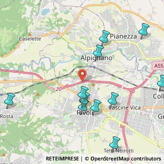 Mappa Tangenziale Nord di Torino Tang.le, 10091 Alpignano TO, Italia (2.52818)