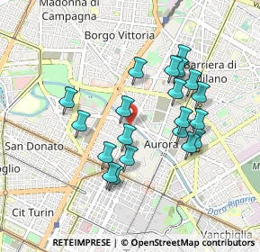 Mappa Lungo Dora Agrigento, 10152 Torino TO, Italia (0.827)