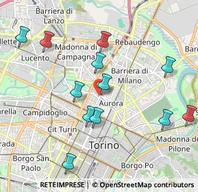 Mappa Lungo Dora Agrigento, 10152 Torino TO, Italia (2.10833)