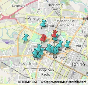 Mappa Corso Appio Claudio, 10151 Torino TO, Italia (1.33563)