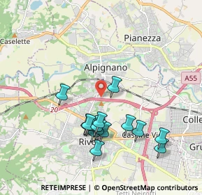 Mappa Via Cambiano, 10098 Rivoli TO, Italia (1.85733)