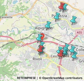 Mappa Via Cambiano, 10098 Rivoli TO, Italia (2.19688)