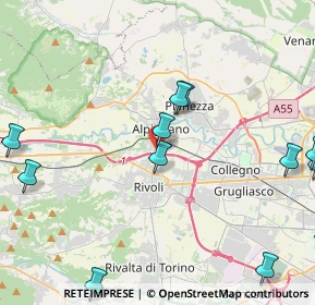 Mappa Via Cambiano, 10098 Rivoli TO, Italia (5.89846)