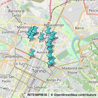Mappa Via Vittorio Bersezio, 10152 Torino TO, Italia (1.30067)