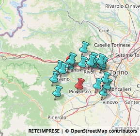 Mappa Via Giovanni e Francesca Falcone, 10051 Avigliana TO, Italia (10.373)