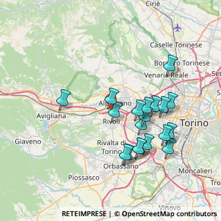 Mappa Strada Costa, 10091 Alpignano TO, Italia (7.36684)