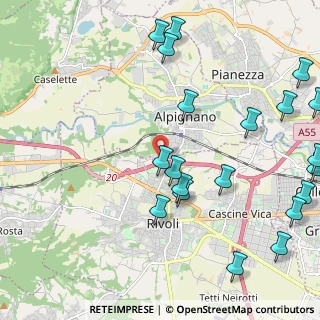 Mappa Strada Costa, 10091 Alpignano TO, Italia (2.791)