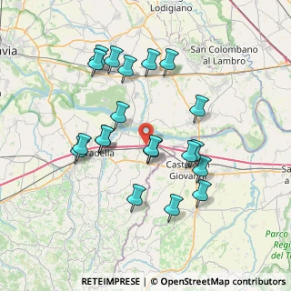 Mappa A21 Torino - Piacenza - Brescia, 27040 Arena Po PV, Italia (7.188)