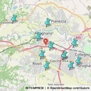 Mappa Tangenziale Nord Torino km 1+900, 10098 Rivoli TO, Italia (2.23091)
