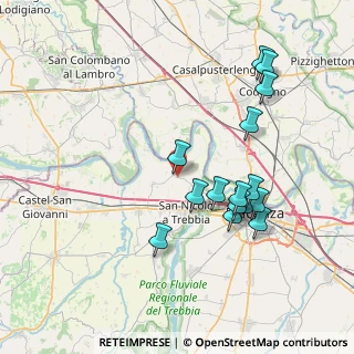 Mappa Via Roma, 29010 Calendasco PC, Italia (7.616)