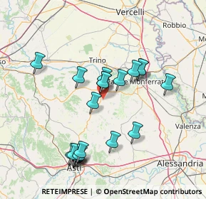 Mappa Via Cistilliano, 15020 Cereseto AL, Italia (14.461)