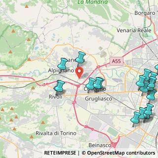 Mappa Via Arona, 10098 Rivoli TO, Italia (5.9385)