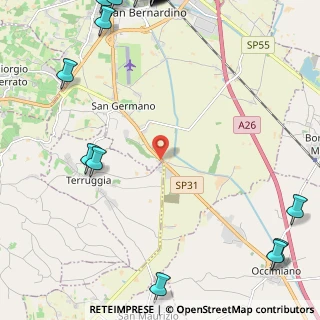 Mappa Strada Alessandria 190 San Germano di, 15040 Casale Monferrato AL, Italia (3.875)