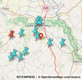 Mappa Strada Alessandria 190 San Germano di, 15040 Casale Monferrato AL, Italia (7.75462)