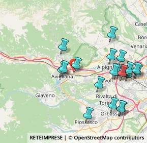 Mappa Via Dora Riparia, 10090 Buttigliera alta TO, Italia (9.0635)