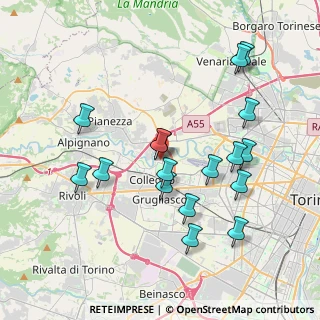Mappa Strada S. Lorenzo, 10093 Collegno TO, Italia (3.87412)
