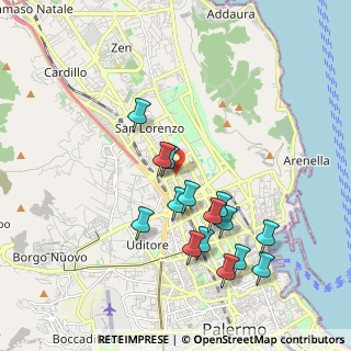 Mappa Via Alcide De Gasperi, 90100 Palermo PA, Italia (2.08333)
