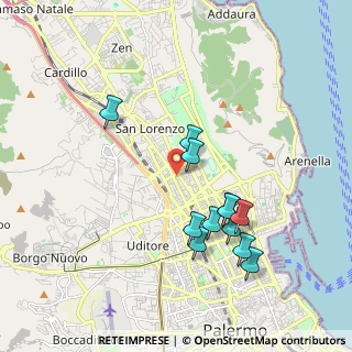 Mappa Via Alcide De Gasperi, 90100 Palermo PA, Italia (2.03333)