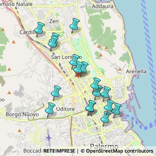 Mappa Via Alcide De Gasperi, 90100 Palermo PA, Italia (2.17)
