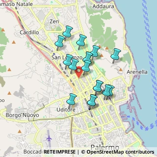 Mappa Via Alcide De Gasperi, 90100 Palermo PA, Italia (1.56882)