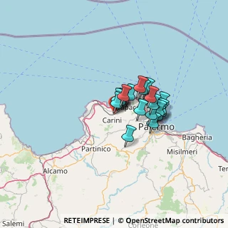 Mappa Via Dominici, 90044 Carini PA, Italia (9.3045)