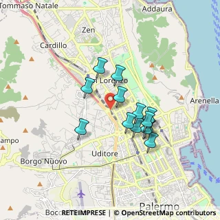 Mappa Via Monti Iblei, 90145 Palermo PA, Italia (1.54615)