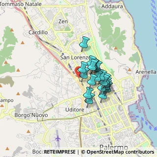 Mappa Via Monti Iblei, 90145 Palermo PA, Italia (1.273)