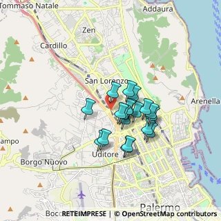 Mappa Via Monti Iblei, 90145 Palermo PA, Italia (1.33526)