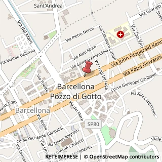 Mappa Via Kennedy, 70, 98051 Barcellona Pozzo di Gotto, Messina (Sicilia)