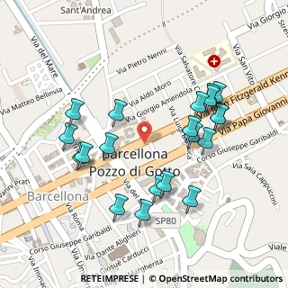 Mappa Via J. Kennedy, 98051 Barcellona Pozzo di Gotto ME, Italia (0.2725)