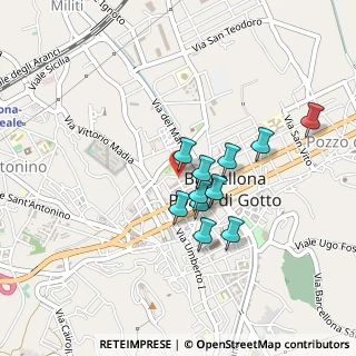 Mappa Via Med. d'Oro Stefano Cattafi, 98051 Barcellona Pozzo di Gotto ME, Italia (0.38909)